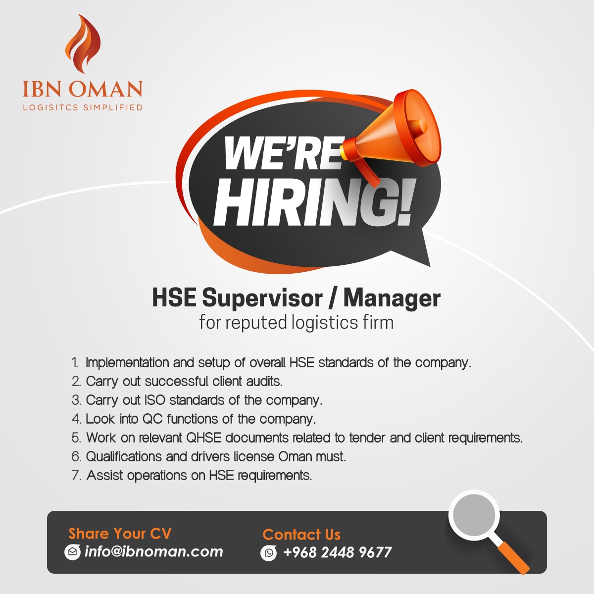 HSE Supervisor Manager